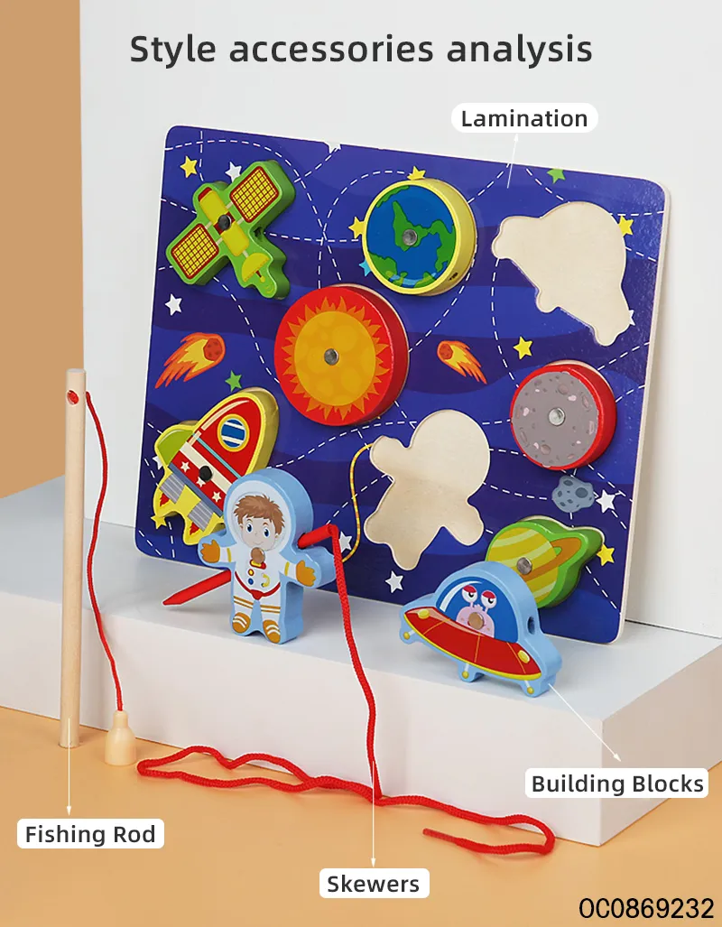 Wholesale Montessori Wooden Magnetic Fishing Game Gifts Kid's Early Learning Toys