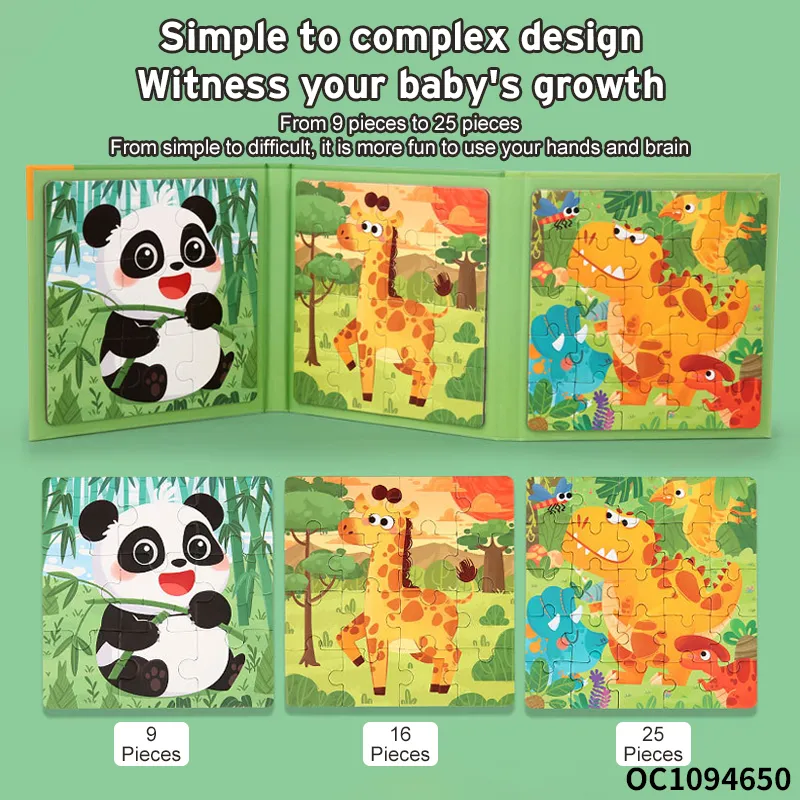 Early Educational Toys Personalized Custom Brain Developmental Games Animal Dinosaur Jigsaw Puzzles Toy for Adult Kids