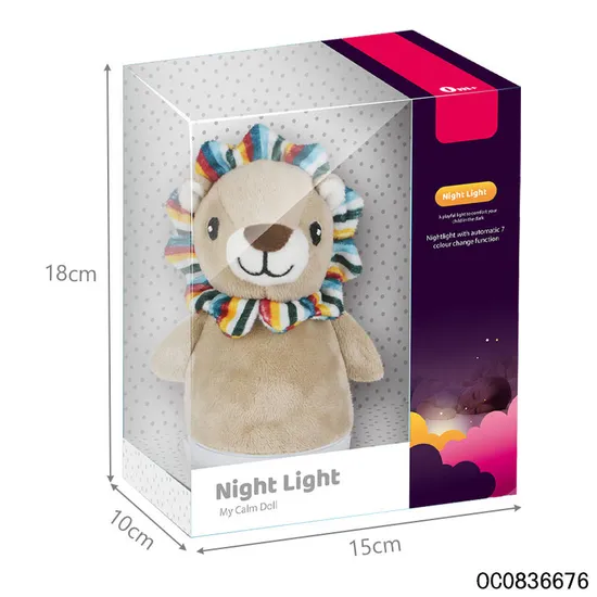 Wholesale Stuffed Music Animals Lion Night Lights Plush Toy for Baby Kids