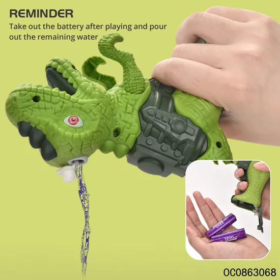 Battery Operated Mist Spray Dinosaur Toy Gun Toy for Boys with Light Sound