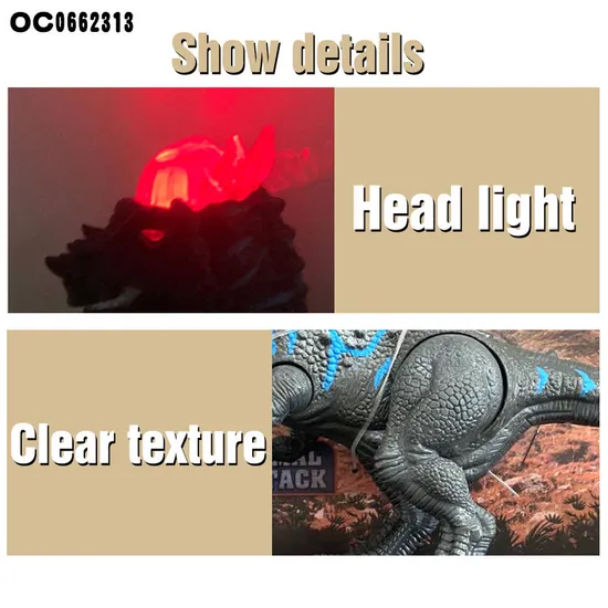 Collectable Simulation Realistic PVC Classic Model Jurassic Light up Walking Dinosaur Electric Toys for Children with Sound