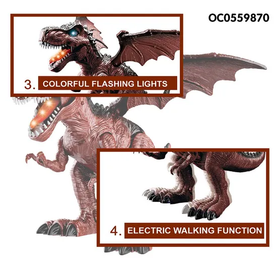 Wholesale Battery Operated Toy Walking Dinosaurs Toy with Light Music No Reviews Yet