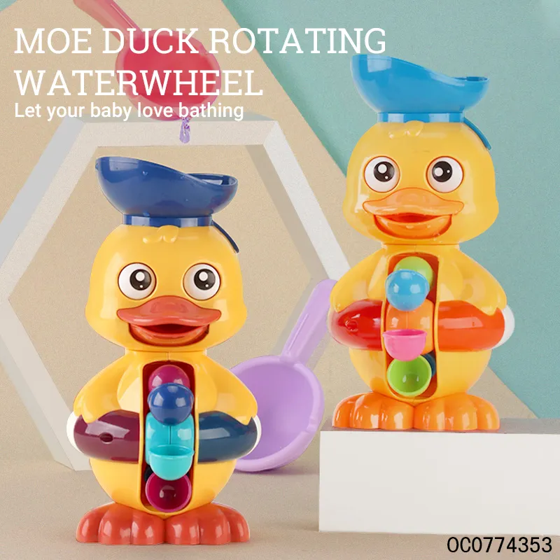 Wholesale Plastic Bathtub Funny Waterwheel Animal Baby Spray Water Bath Toy Duck