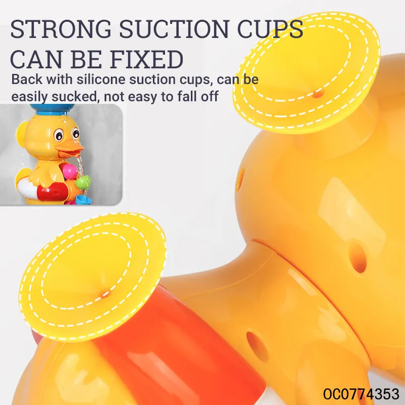Wholesale Plastic Bathtub Funny Waterwheel Animal Baby Spray Water Bath Toy Duck