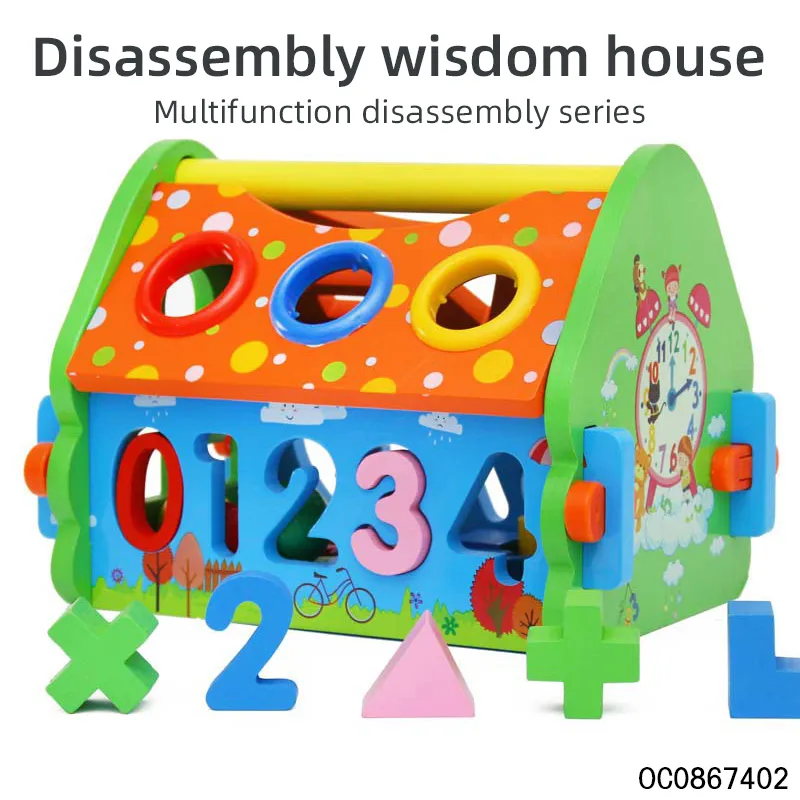 Wholesale Montessori Educational Wooden DIY Building Block Toy