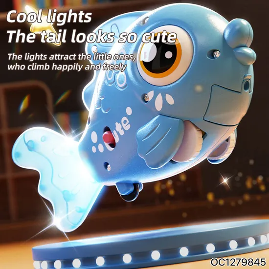 Wholesale Plastic Electric Popular Lighted up Baby Sensory Battery Operated Animal Toys Fish for Baby