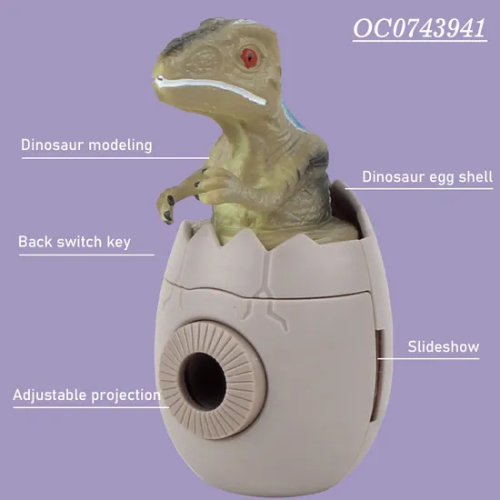New Design Funny Light Cute Plastic Dinosaur Eggs Dino Projection Kids Toys