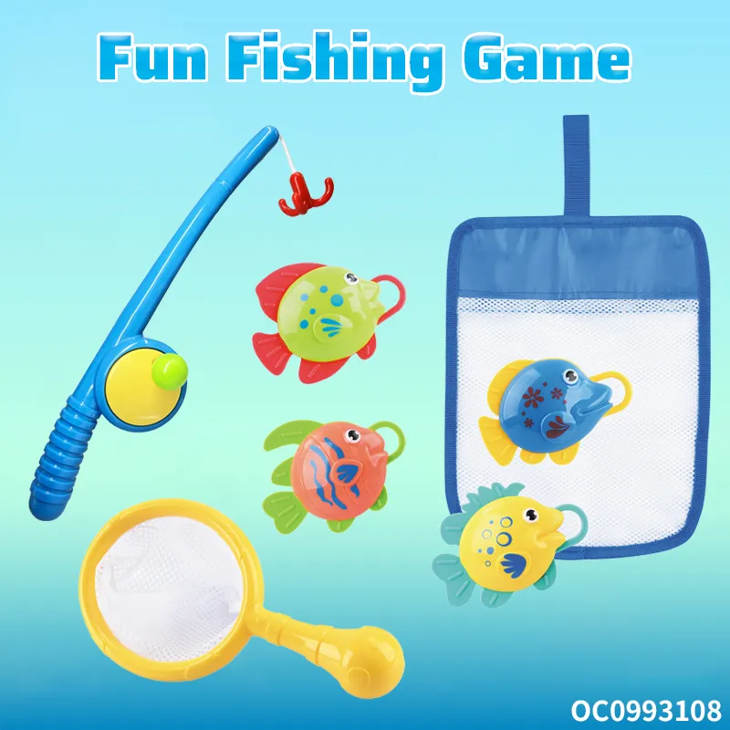 Wholesale Montessori Magnetic Realistic Plastic Fishing Toys Bath Game DIY Kit Baby Water Game