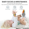 Infant Gift Early Educational Soft Plush Stuffed Toddler 3D Animal Baby Sock with Sensory Rattle Toy for Newborn Hand Wrist Foot