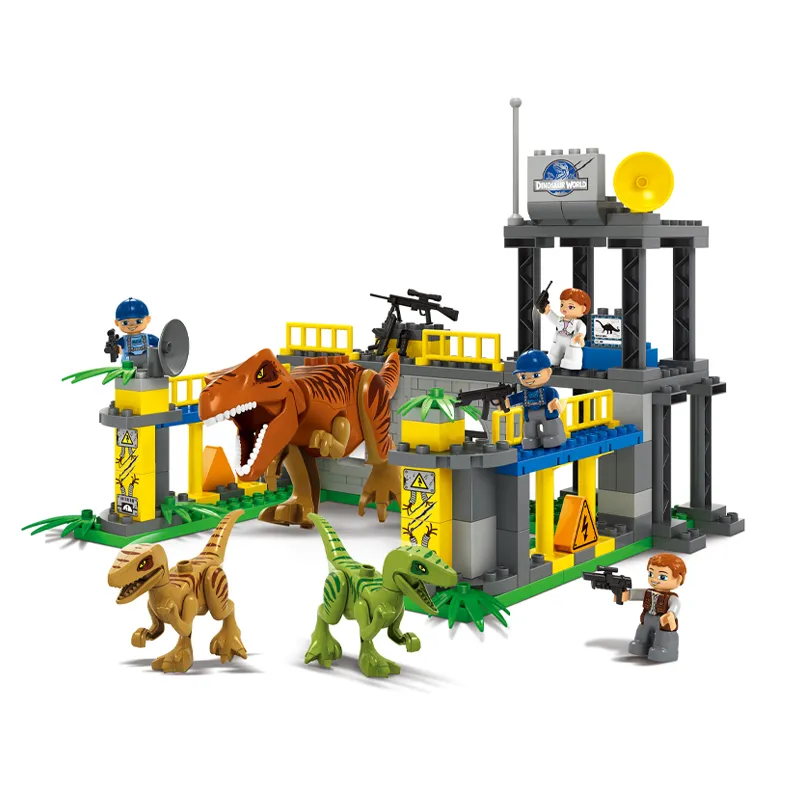Wholesale Montessori Educational Plastic Mini Dinosaur Building Blocks Toy for Kids