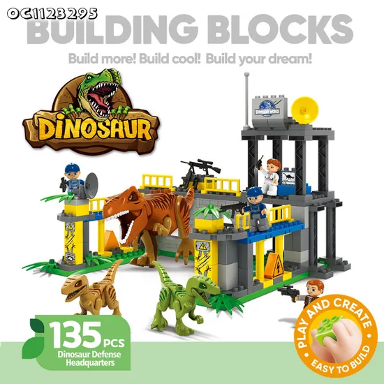 Wholesale Montessori Educational Plastic Mini Dinosaur Building Blocks Toy for Kids