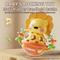 Lovely Cartoon Lion Design Tumbler Roly Poly Toy Soft Rubber Handheld Bell Grab Shake Plastic Rattle Ball Toy for Newborn Baby