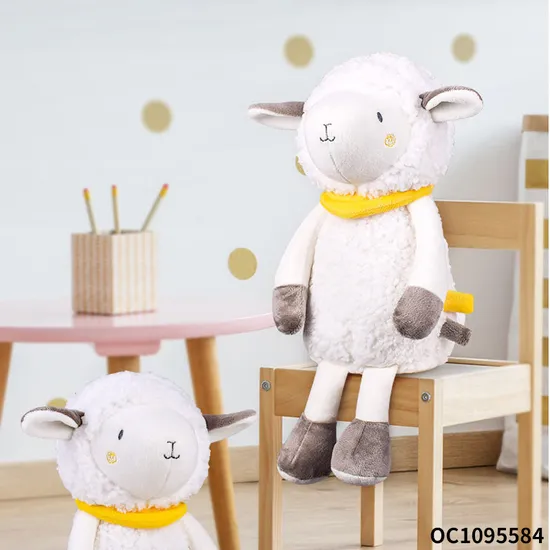 Wholesale Night Light Custom Light up Cute Sheep Singing Musical Stuffed Plush Animals Sensory Toy with Soothing Music