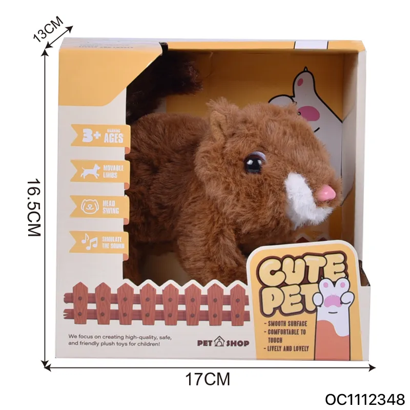 Wholesale Educational Plush Electric Walking Plastic Animal Plush Custom Stuffed Plush Doll Toy