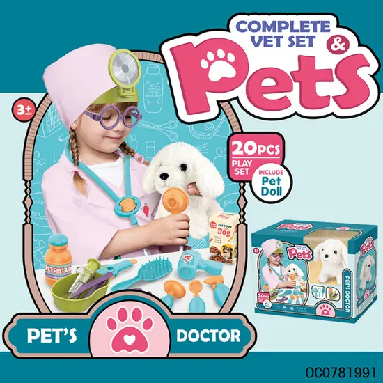 Wholesale Stuffed Pet Pretend Play Kids Dog Plush Toys for Kids
