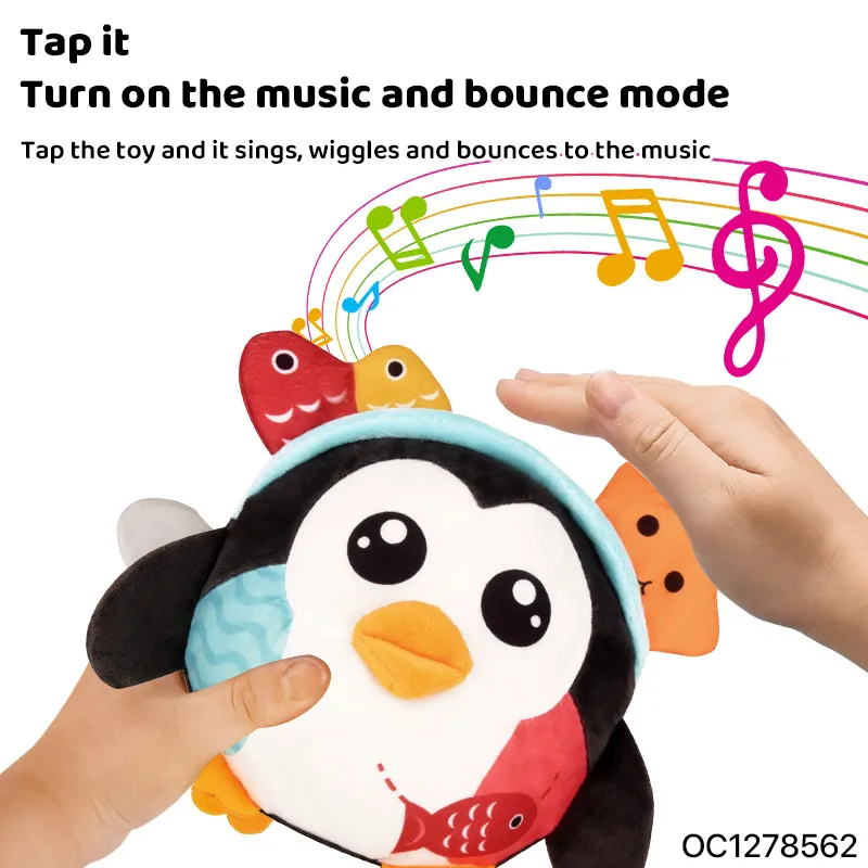 Wholesale Stuffed Cute Baby Soothing Soft Walking Penguin Animal Plush Toy