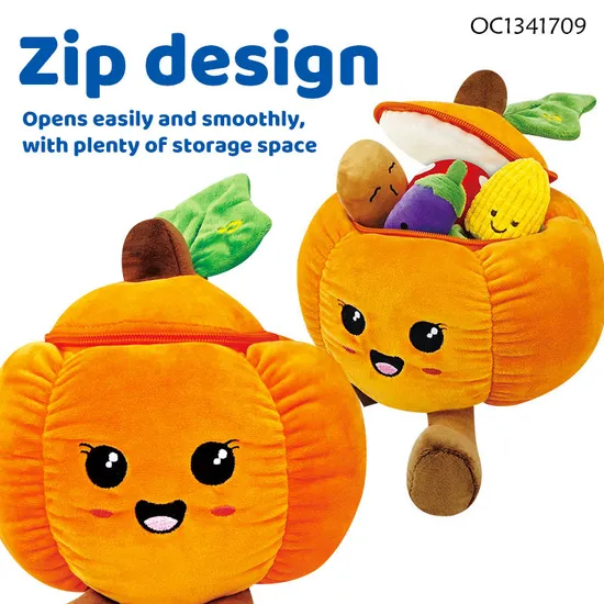 Wholesale Stuffed Fruit and Vegetable Cutting Custom Plush Cognitive Baby Educational Learning Toy