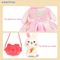 Wholesale Stuffed Mini Car Children Montessori Educational Baby Girls Plush Big Ear Rabbit Toy Doll