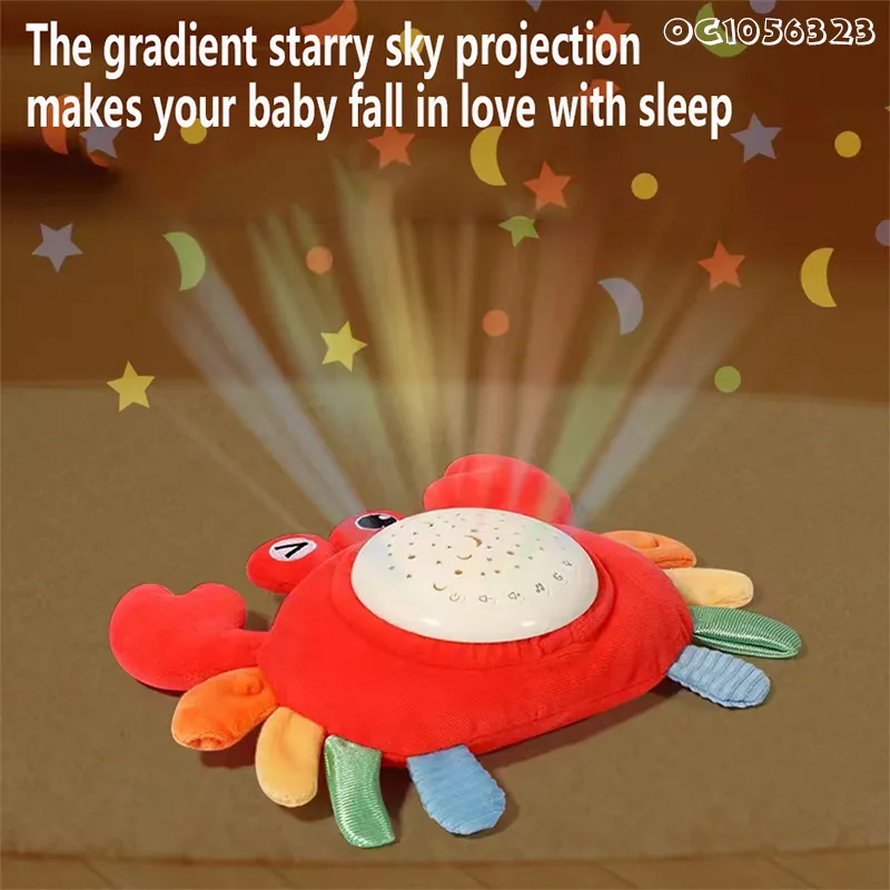 Wholesale Animal Educational Stuffed Crab Plush Baby Play Hanging Mobile Musical Toy for Baby
