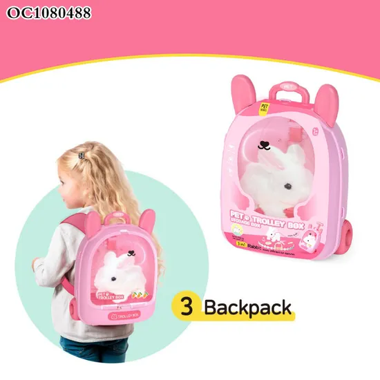 Wholesale Animal Plush Doll Pretend Play Kids Soft Long Ear Plush Bunny Rabbit Children's Custom Baby Toys for Girls