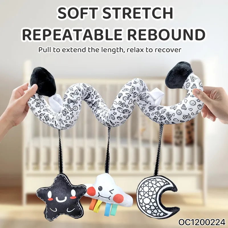 Wholesale Plush Stuffed Rotating Baby Soft Spiral Plush Baby Sensory Toy