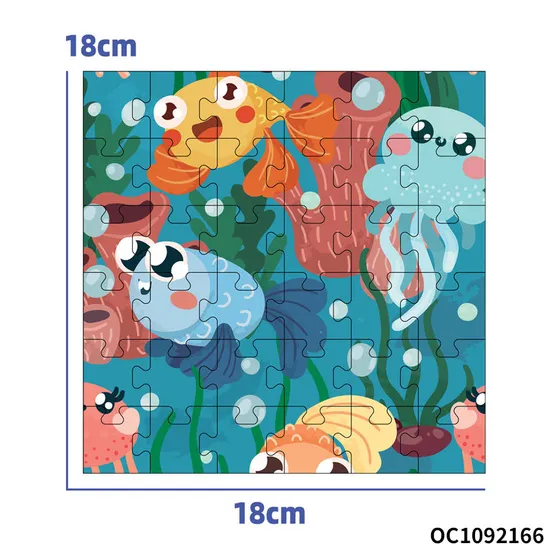 Gift Popular Kids Funny 36PCS Jigsaw Puzzle Printing Small Educational Puzzle Sea Animal Games Toy for Kids