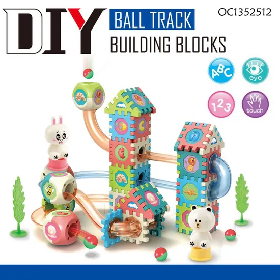 Suspension Flying Ball Guangzhou Building Blocks Race Track Set Interaction Toys for Children and Parents with Rolling Ball Game