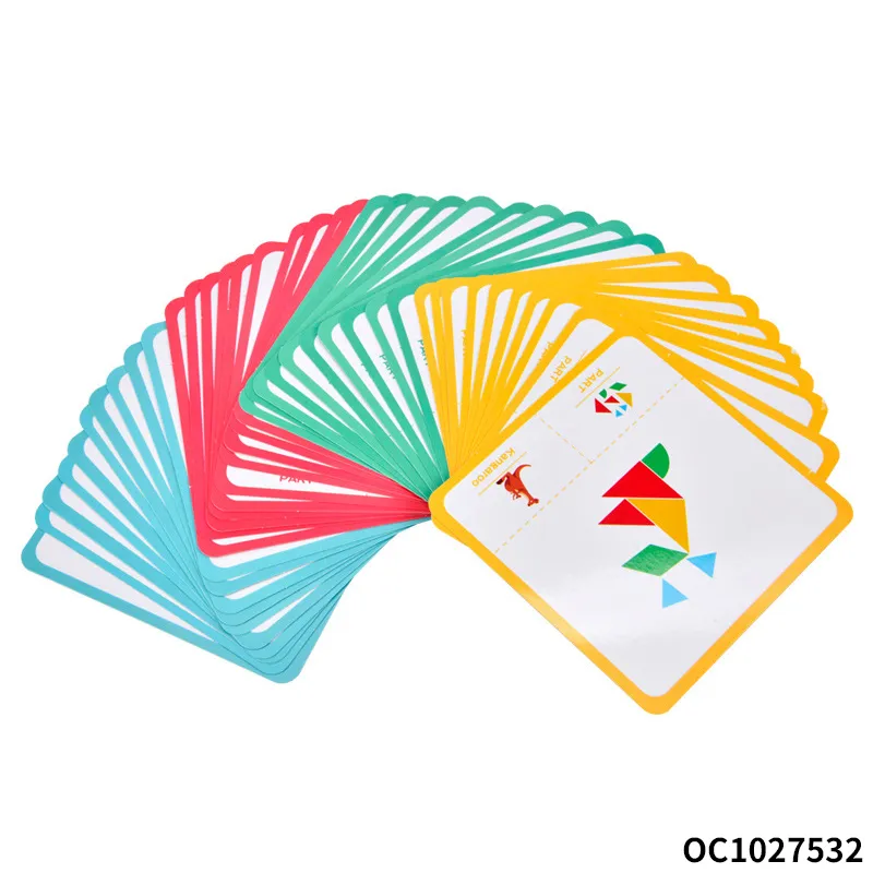 Wooden 3D Geometric Shape Jigsaw Puzzles Educational Gift Toys for Learning Intellectual Development and Creativity Matching Cards