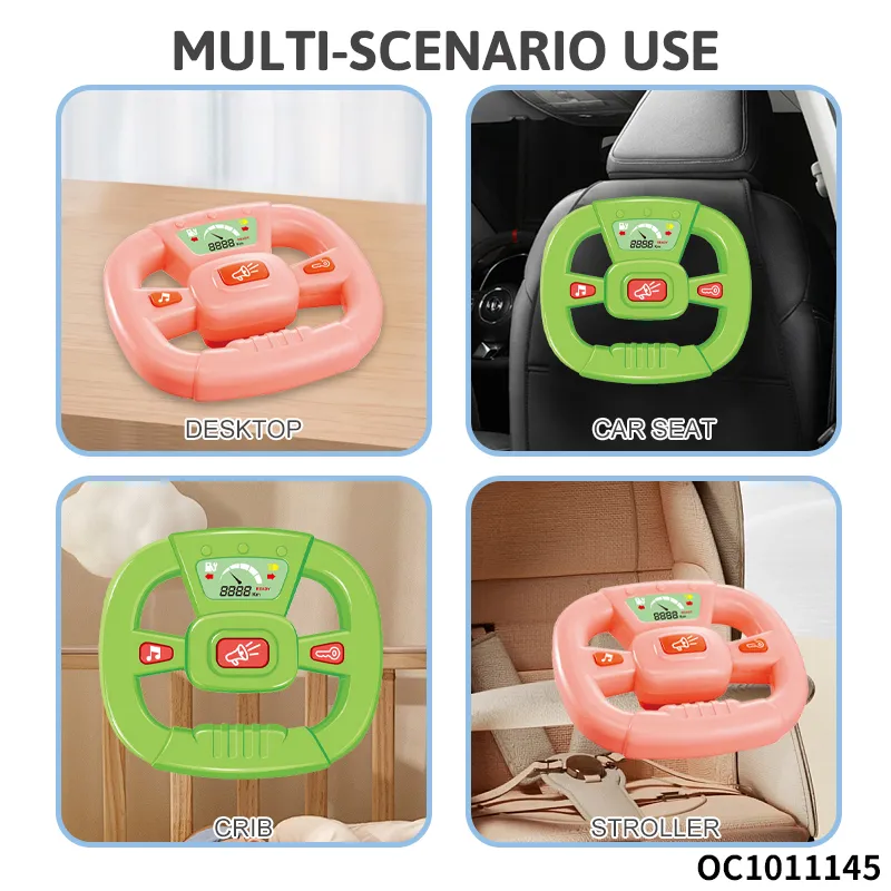 Children Interactive Educational Plastic Baby Kids Musical Montessori Steering Wheel Toys