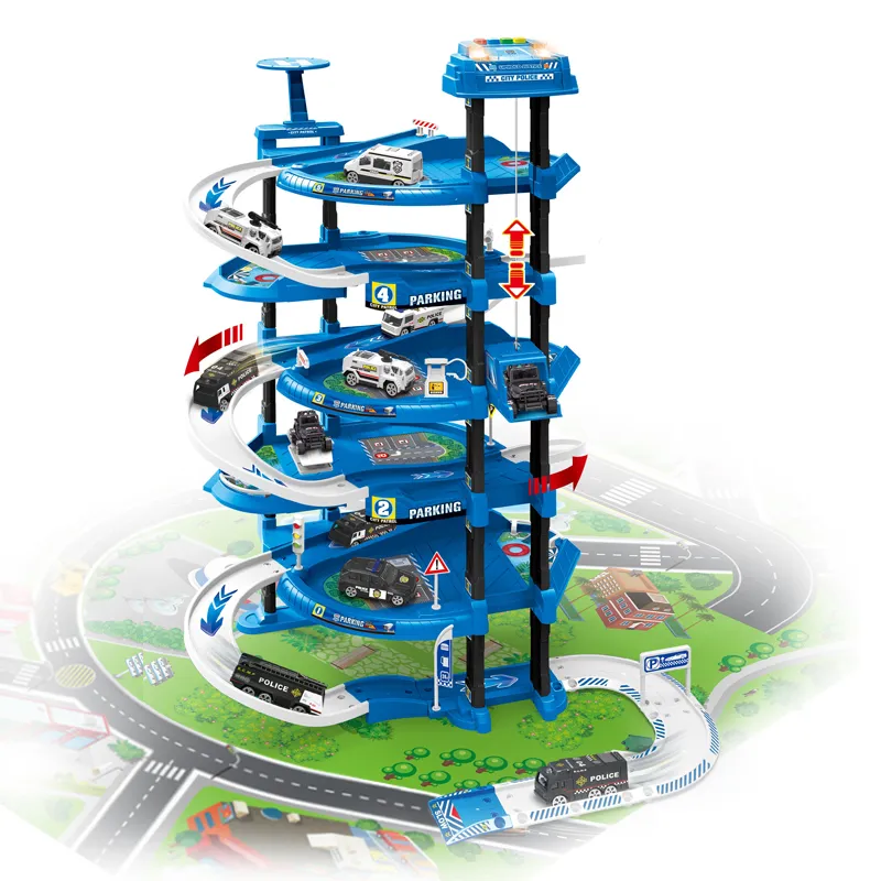 Multi Floors Track Parking Lot Toys Games Popular Toy with Battery Powered Car