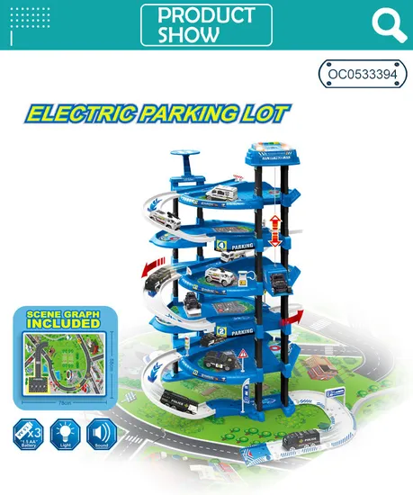 Multi Floors Track Parking Lot Toys Games Popular Toy with Battery Powered Car