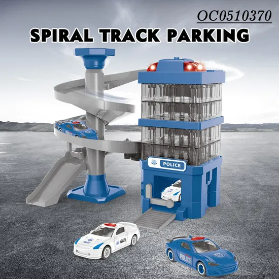 Electric Track Station Parking Lot Garage Toys with Light Music