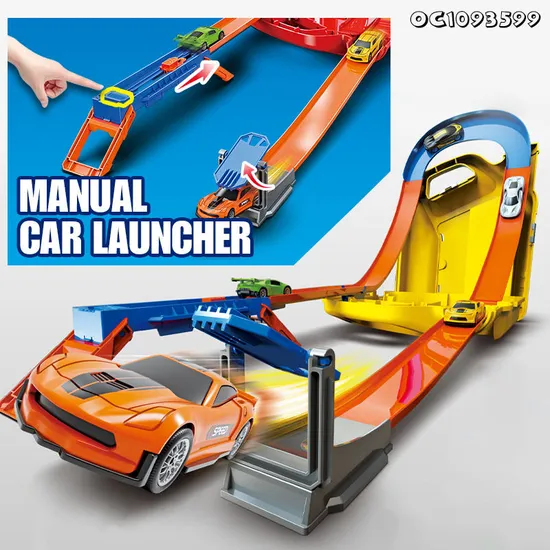 Children Boys Indoor Playing Game Flexible Slot Model Car Construction Racing Plastic Sliding Track Flexible Toy for Kids