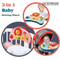 Children Educational Interesting Car Driving Baby Cartoon Steering Wheel Montessori Toy with Light Music