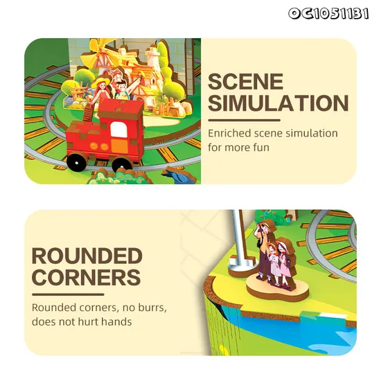 100PCS 2025 The Latest Educational DIY Toy Games Music Box Wooden Jigsaw Puzzles Toy for Kids 6 Years Old Assemble