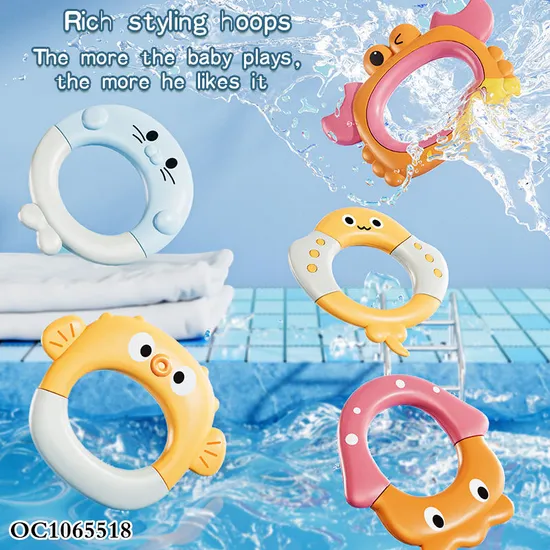 Wholesale Baby Summer Bathroom Bedroom Plastic Water Ring Game Shower Baby Bath Toy