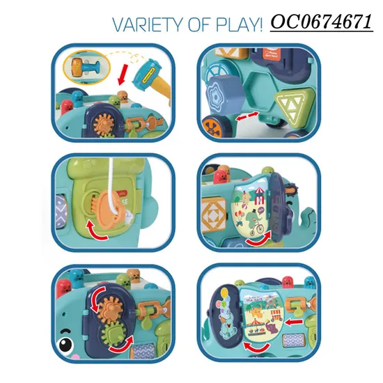 Wholesale Kid Interactive Educational Cartoon Elephant Whack a Mole Game Custom Board Montessori Baby Toys