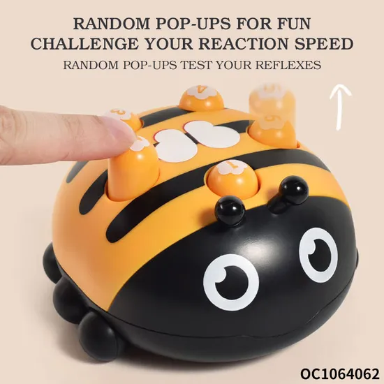 Wholesale Montessori Kid Insect Car Press Button Whack a Mole Children Exercise Interactive Game Hammer Toy