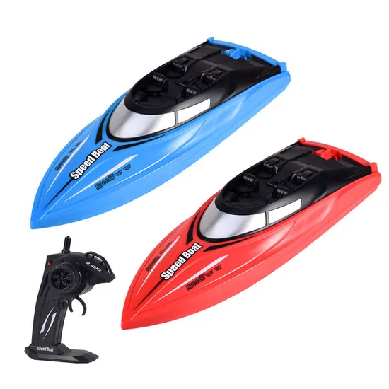 Wholesale Electric Plastic Model Boatlight up High Speed Ship Fast RC Racing Radio Control Boat
