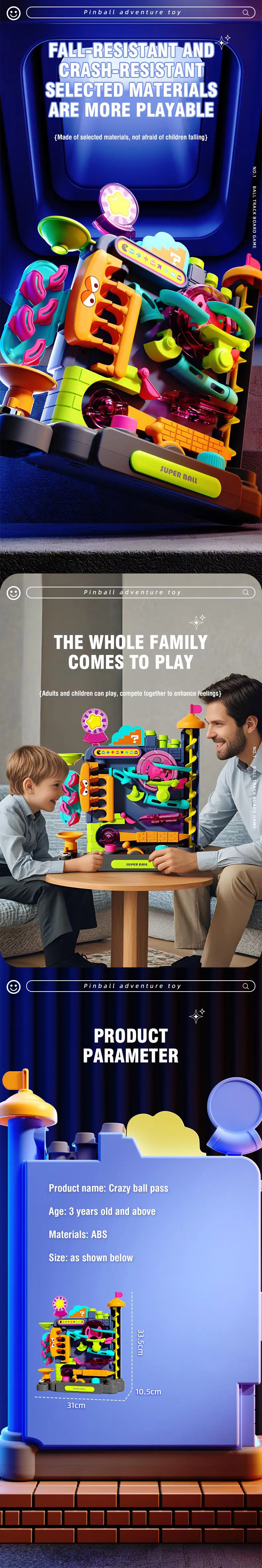 Adventure 360 Automatic Rolling Toy Sliding Ball Car Tower Toy Shooting Rotating Track Toy for Kids Hand Eye Coordination