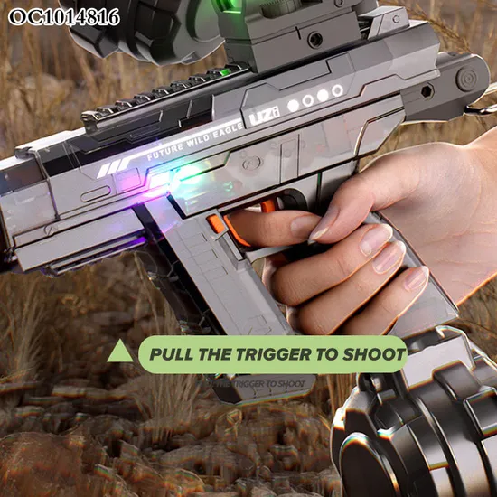 Shooting Water Hot Selling Summer Kid New Arrival Plastic Automatic Electric Water Gun Toy with LED Summer