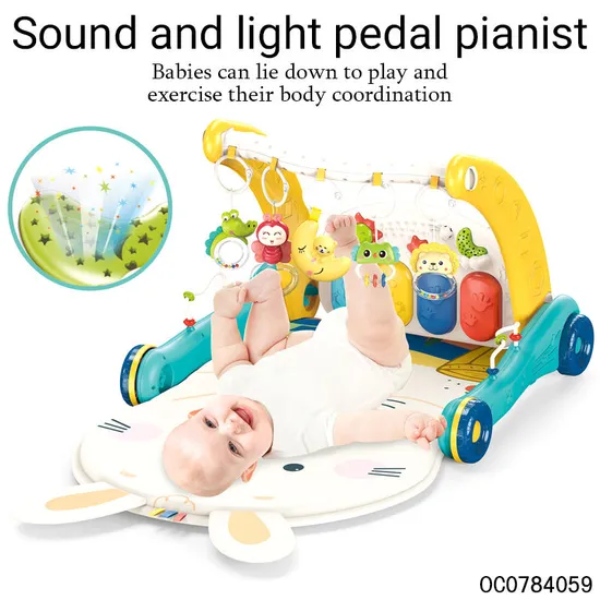 Baby Gym Crawling Musical Play Mat Modern Baby Training Mat with Pedal Piano