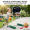 Kids Outdoor Glow Light-up Mobile Basketball Hoop for Nighttime Sports