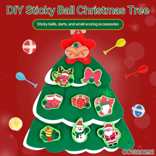 DIY Christmas Tree Toddlers Safe Decoration Throwing Dartboard for Indoor Sport Games