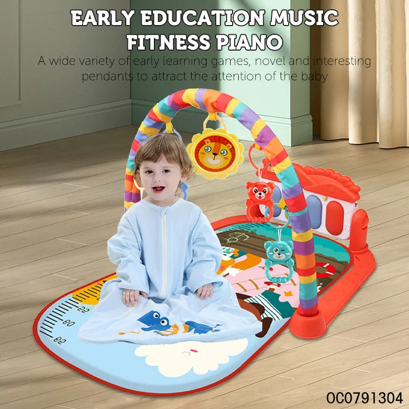 Musical Piano Keyboard Training Electric Baby Products Sensory Foldable Crawling Activity Music Play Mat