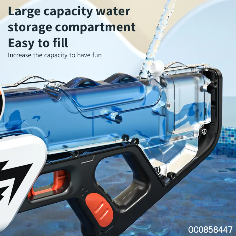 Outdoor Toy Crocodile Backyard Garden Play Plastic High Pressure Large Capacity Electric Automatic Toy Water Gun
