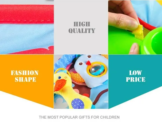 High Quality Pedal Piano Crawling Carpet Mat Newborn Baby Musical Activity Play Mat with Plush Toy