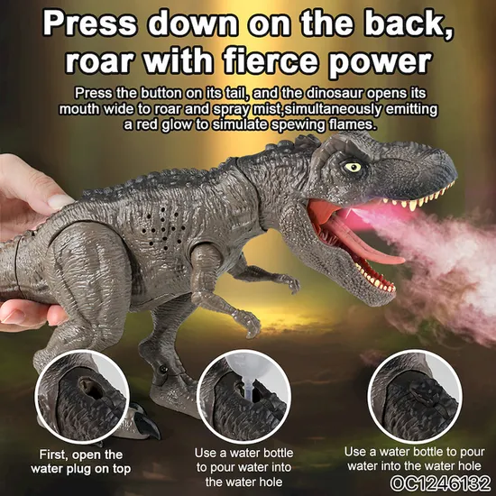 OEM ODM Custom Electric Simulation Battery-Operated Walking Dinosaur for Kids' Gift