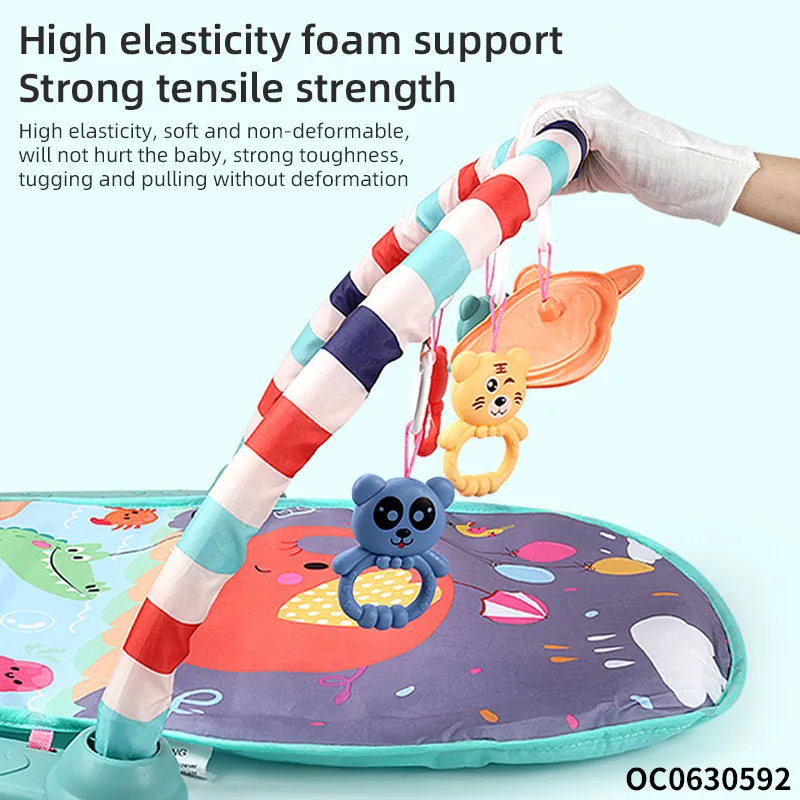 Hot Selling Safe Padded Keyboard New Born Baby Gym Play Mat for Floor with Musical Piano Playmat