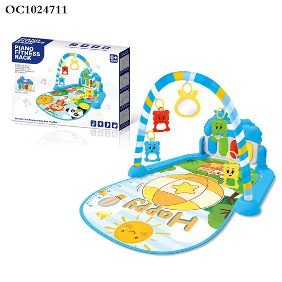 Hot Selling Newborn Pedal Musical Piano Creative Training Play Gym Soft Safe Mat Activity with Hanging Toys